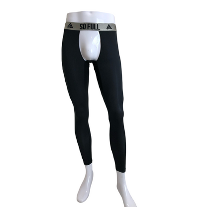 【SO FULL】FRONT 穴あきレギンス BLACK