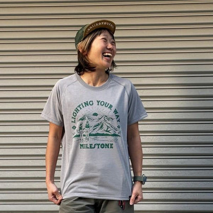 【milestone】Original T-Shirt Canvas "National Park" ペールグレー