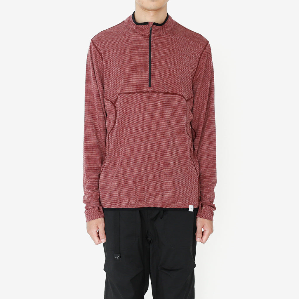 【CAYL】Live Wool Mix Half Zip Burgundy