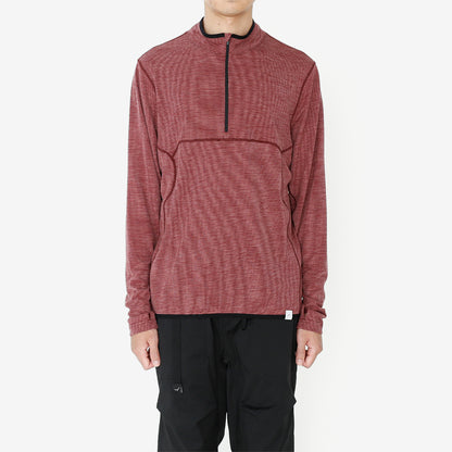 【CAYL】Live Wool Mix Half Zip Burgundy