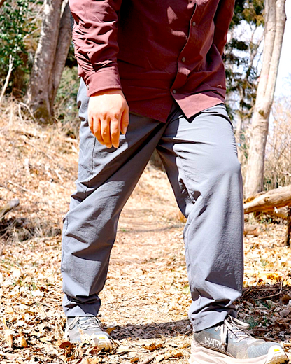 【LEISURES】 Cordura Stretch Pants LEISURES Big Logo / GRAY
