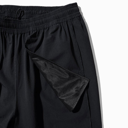 【LEISURES】 Cordura Stretch Pants LEISURES Big Logo / BLACK
