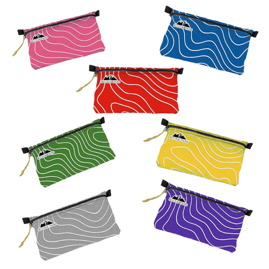 【Hilltop Packs】Zipper Pouches TOPO Patterns Ultralight D50T