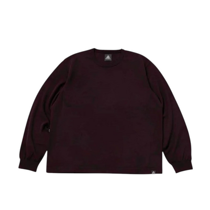 ROUVER Merino Long KniTee、パープルのニット編みのロングスリーブTシャツ