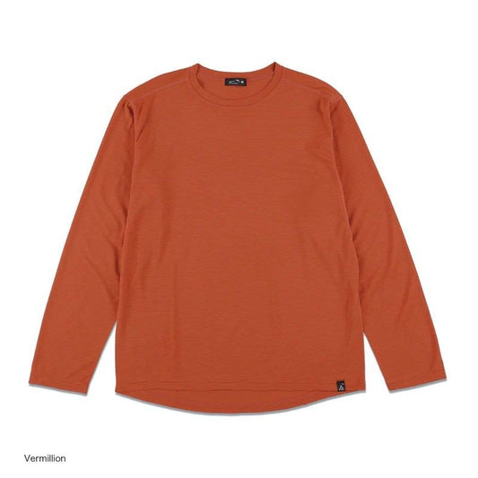 STATIC All Elevation L/S Shirts、朱色の長袖シャツ