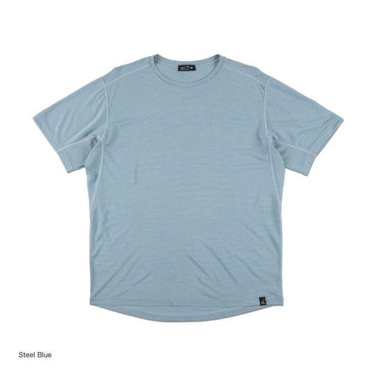 STATIC All Elevation S/S Shirts、スチールブルーの半袖シャツ